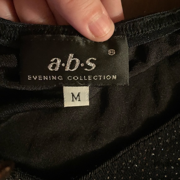 Vintage Sparkly  a.b.s Evening Collection Little Black Dress / Stretchy Size M - Picture 7 of 7